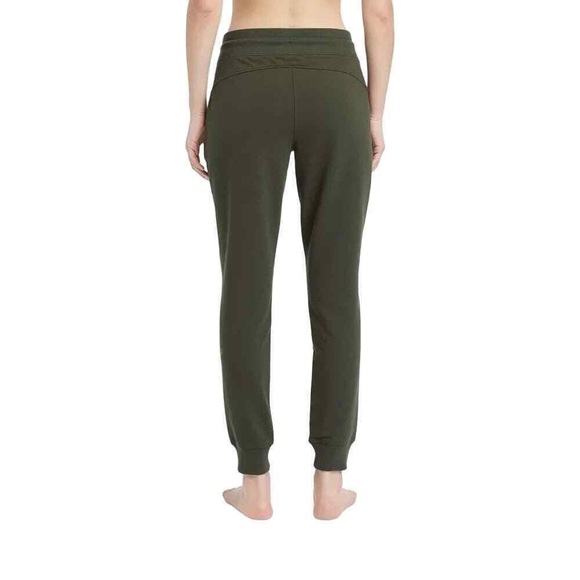 All in Motion Women's Small Mid-Rise French Terry Joggers, Olive Green - Picture 2 of 3